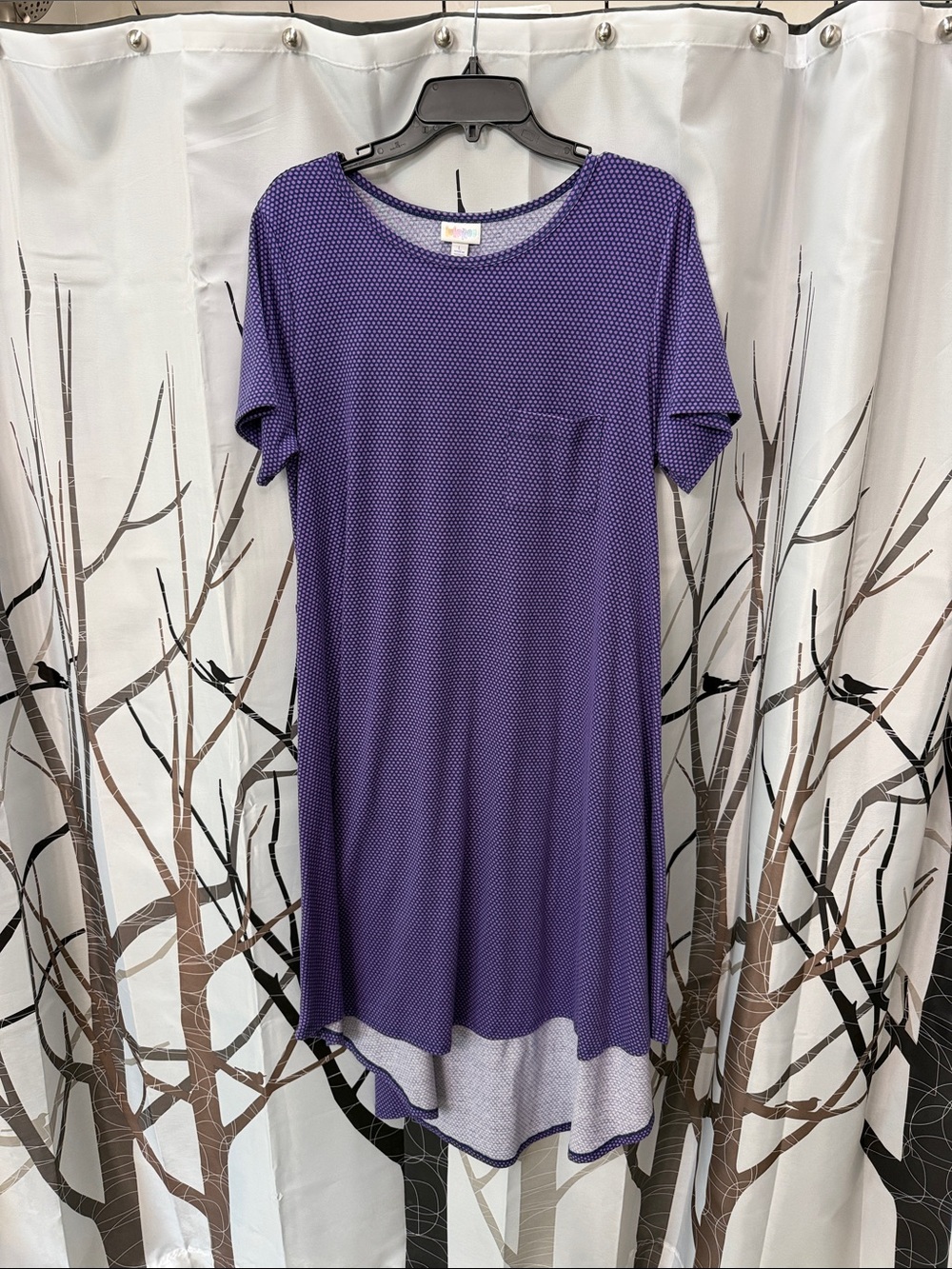 LuLaRoe Purple Dot T-Shirt Dress